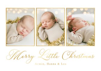 Weihnachtsgrüße Fotoreihe 'Merry Little Christmas' Gold
