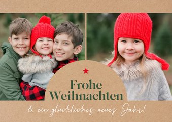 Weihnachtskarte Fotos mit Bogen