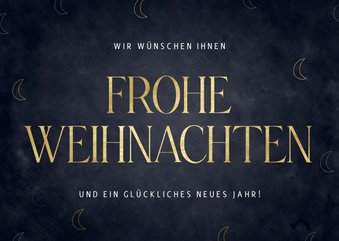 Weihnachtskarte Frohe Weihnachten Mond