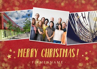 Weihnachtskarte für Firma Fotocollage Merry Christmas