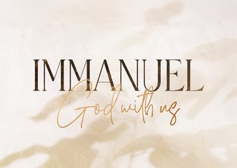 Weihnachtskarte Immanuel - God with us