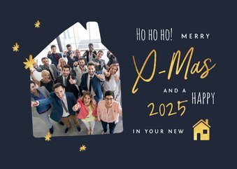 Weihnachtskarte Immobilienagentur mit Foto