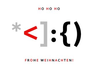 Weihnachtskarte IT Weihnachtsmann als Programmiersprache