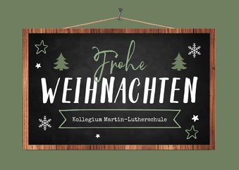 Weihnachtskarte Kollegium Schule