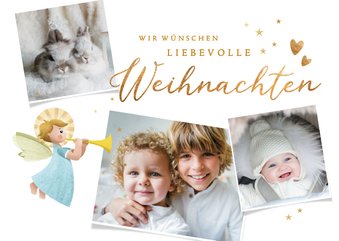 Weihnachtskarte mit Fotos liebevolle Weihnachten