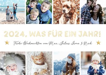 Weihnachtskarte 'Was für ein Jahr' Fotocollage