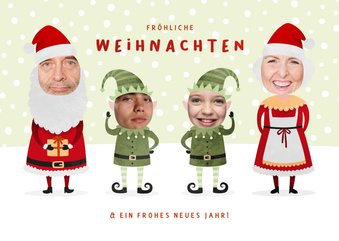 Weihnachtskarte Weihnachtsfamilie