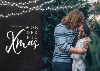 Weihnachtskarte Wonderful Xmas mit Foto