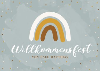 Willkommensfest Einladungskarte Regenbogen