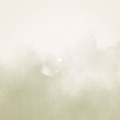 Dankeskarte zur Geburt grünes Aquarell, Foto & Goldschrift Rückseite