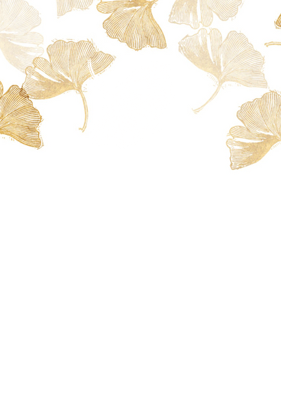 Danksagung Taufe Foto & Ginkgo Stempel Rückseite