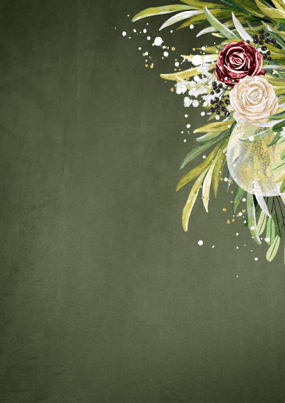 Einladung zum 30.Hochzeitstag Rosen & Wegweiser Rückseite