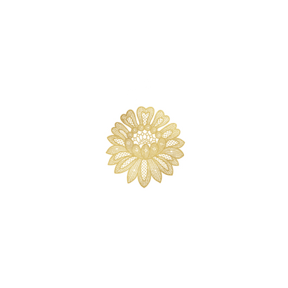Einladung zur Hochzeit Spitze & Goldakzente Rückseite