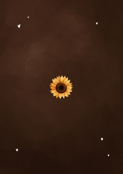 Einladung zur Jugendweihe Fotos & Sonnenblume Rückseite