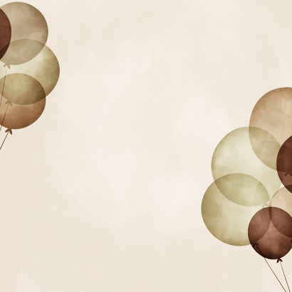Einladungskarte Doppelparty 120 Luftballons Rückseite