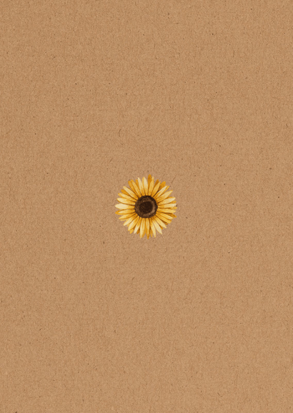 Einladungskarte Konfirmation Sonnenblumen Rückseite