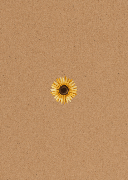 Einladungskarte Konfirmation Sonnenblumen Rückseite
