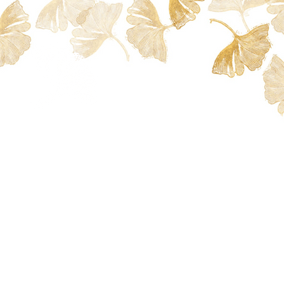 Einladungskarte Taufe Foto & Ginkgo Stempel Rückseite