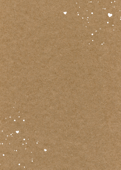 Foto-Geburtskarte Kraftpapier & Gold Rückseite