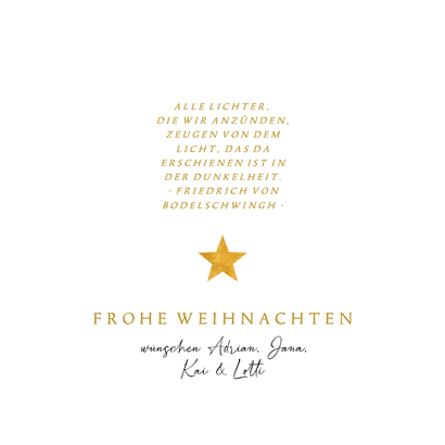 Foto-Weihnachtskarte Collage Weihnachtsbaum  Rückseite