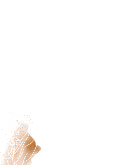 Fotokarte Geburt Maiglöckchen & elegantes Aquarell Rückseite