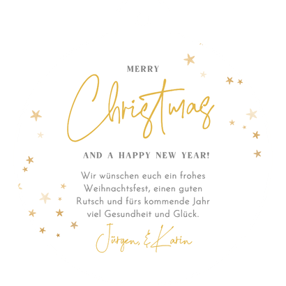 Fotokarte Weihnachtskugel Christbaumschmuck Rückseite