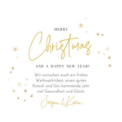 Fotokarte Weihnachtskugel Christbaumschmuck Rückseite