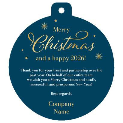 Fotokarte Weihnachtskugel 'Driving home for Christmas' Rückseite