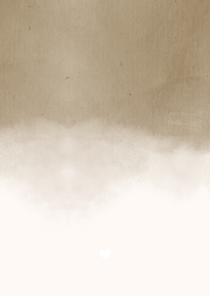 Geburtskarte Foto, Aquarell & Erdtöne Rückseite