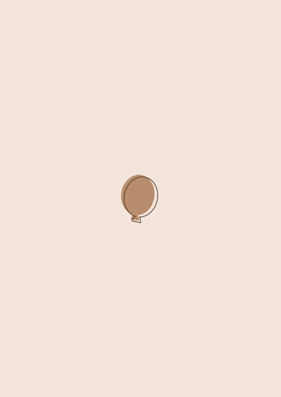 Geburtstagseinladung Fotocollage Luftballons beige Rückseite