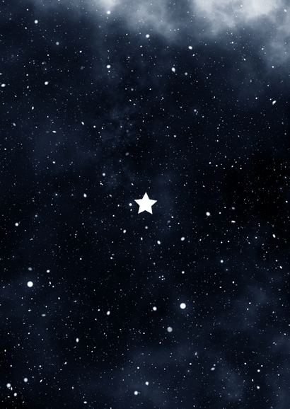 Geschäftliche Weihnachtsgrüße Typografie Sternenhimmel  Rückseite