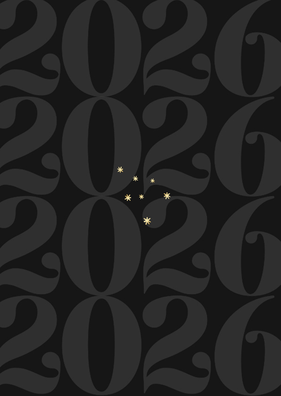 Geschäftliche Weihnachtskarte schwarz mit Goldschleife 2026 Rückseite