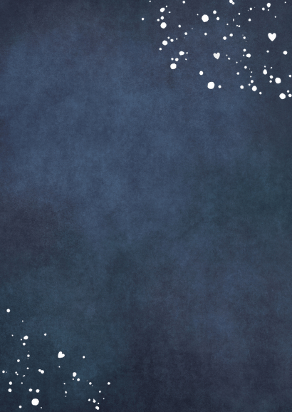 Menükarte Blau mit Gold Rückseite