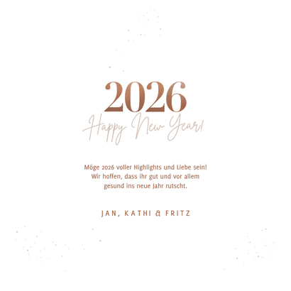 Neujahrskarte Weihnachtsbaum-Karte Fotocollage 2026 Rückseite