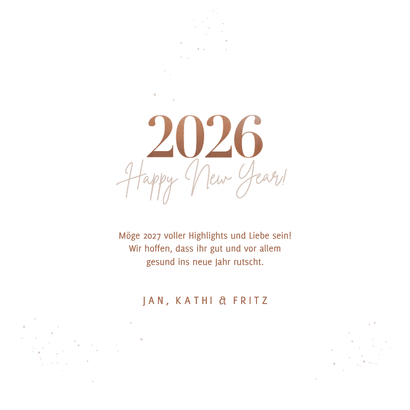Neujahrskarte Weihnachtsbaum-Karte Fotocollage 2027 Rückseite