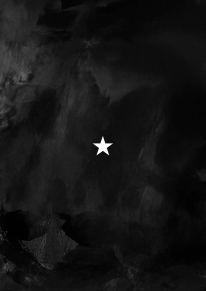 Neujahrskarten Foto goldener Rahmen Schwarz 'Liebevoll' Rückseite