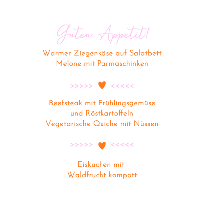 Runde Foto-Menükarte zur Einschulung Colourblocking Rückseite