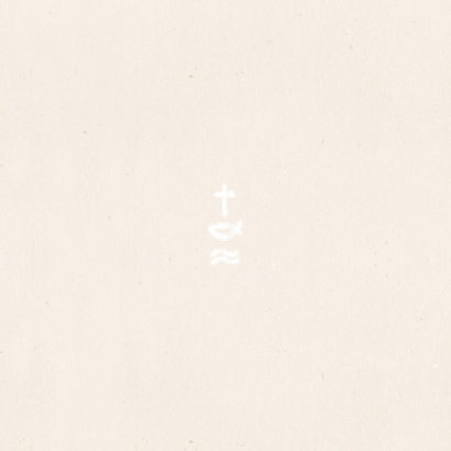 Taufeinladung Kreuz Fisch Wasser Foto innen Rückseite