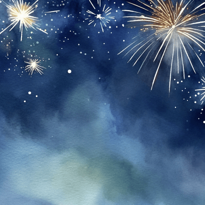 Weihnachtskarte Feuerwerk & Foto in Weihnachtskugel Rückseite