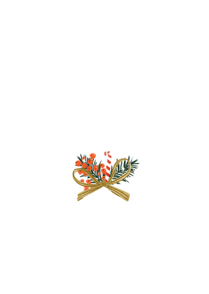 Weihnachtskarte Firma Weihnachtsbaum Schleifen Rückseite