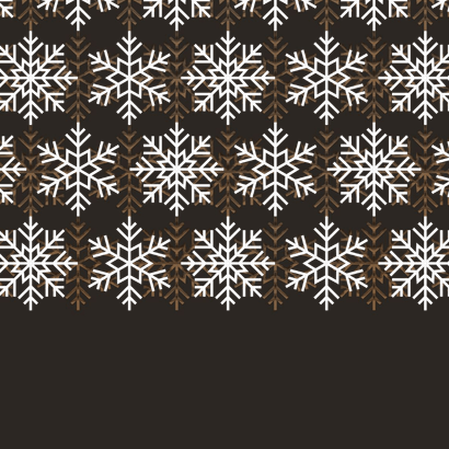 Weihnachtskarte Schneeflocken in Gold Rückseite