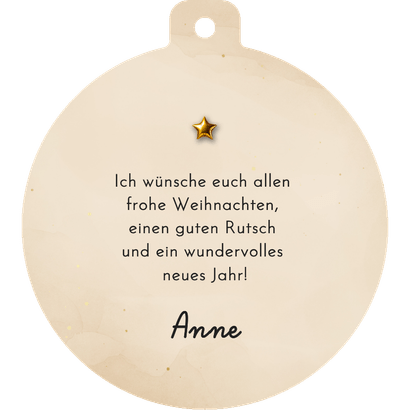 Weihnachtskugel Fotokarte 2027 Folienballons Rückseite