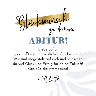 Abitur Glückwunschkarte 'In the Pocket' 3