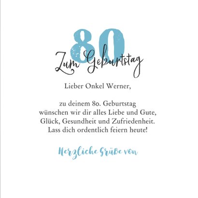 'Alles Gute' Glückwunschkarte Geburtstag 3