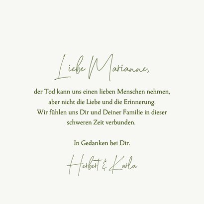 Beileidskarte Hortensien lila & blau 'Zum Abschied' 3