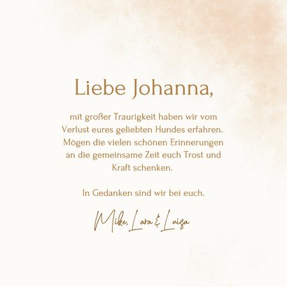 Beileidskarte Hundehalsband 'best friend' Herz Hund 3