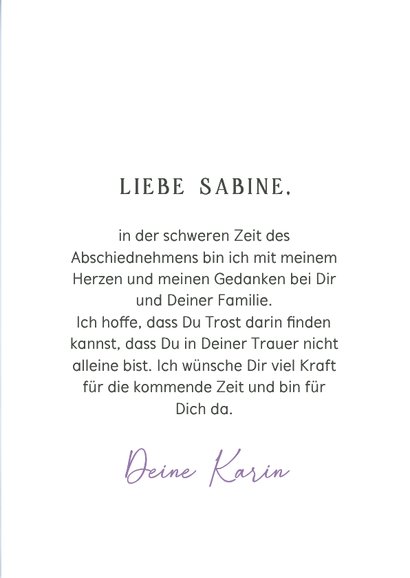 Beileidskarte Pflanze im Schnee Natur Winter 3