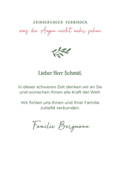 Beileidskarte Weihnachtsstern Fotomotiv  3