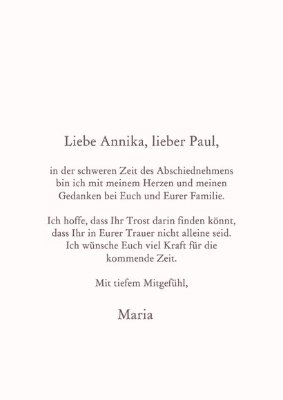 Beileidskarte weiße Taube christlich  3