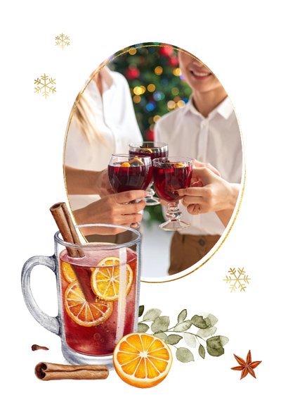Betriebsfeier Einladungskarte Adventsfeier Glühweingläser 2